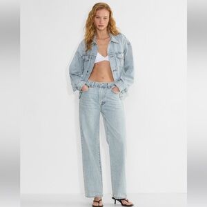 Denim Forum The Farrah Hi-rise Wide Jean